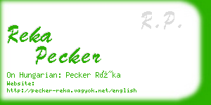 reka pecker business card